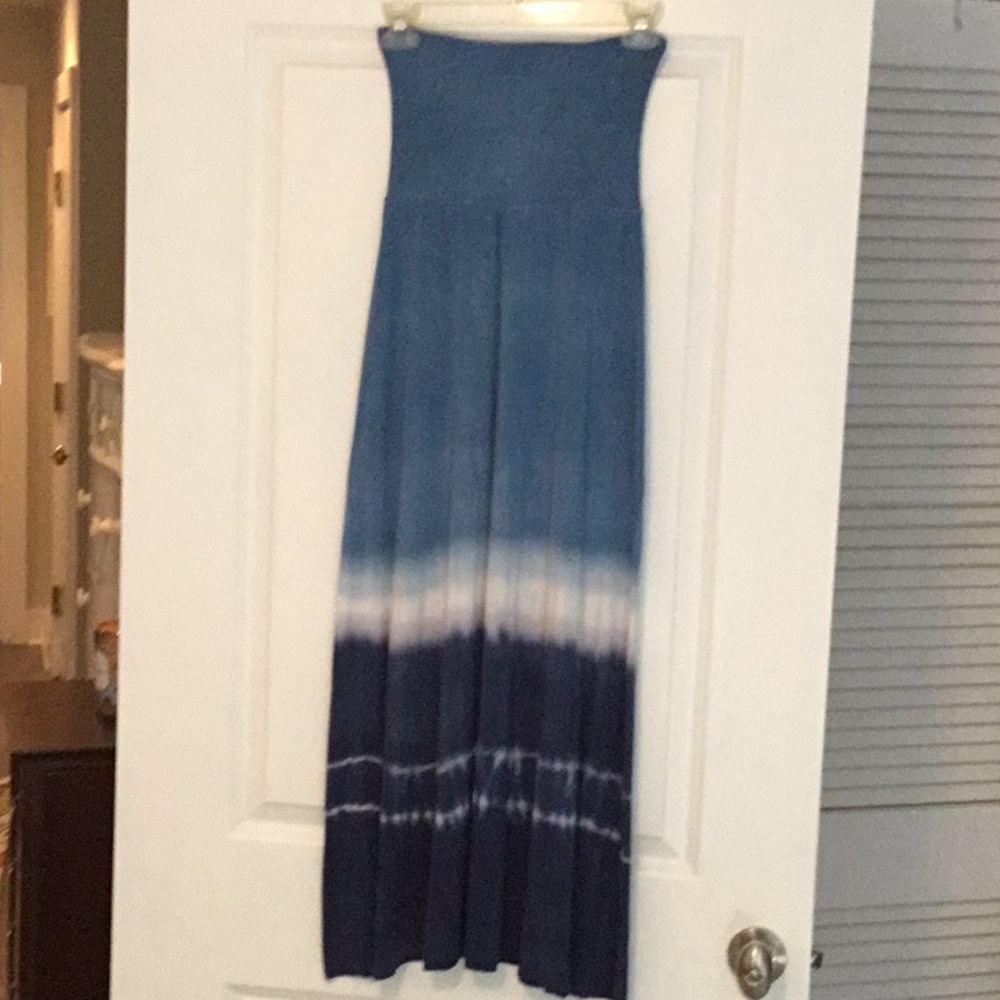 Lucky brand blue ombré strapless dress